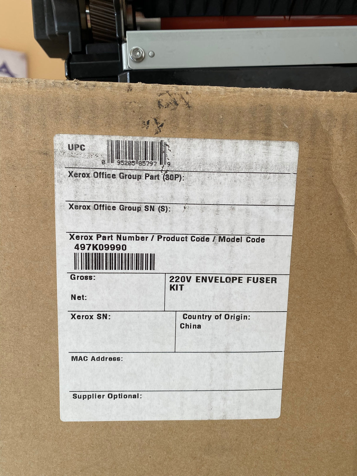 497K09990 - Fusore per Buste - Xerox® Colour™ 550/560/570, C60/C70 e PrimeLink™ C9065/C9070