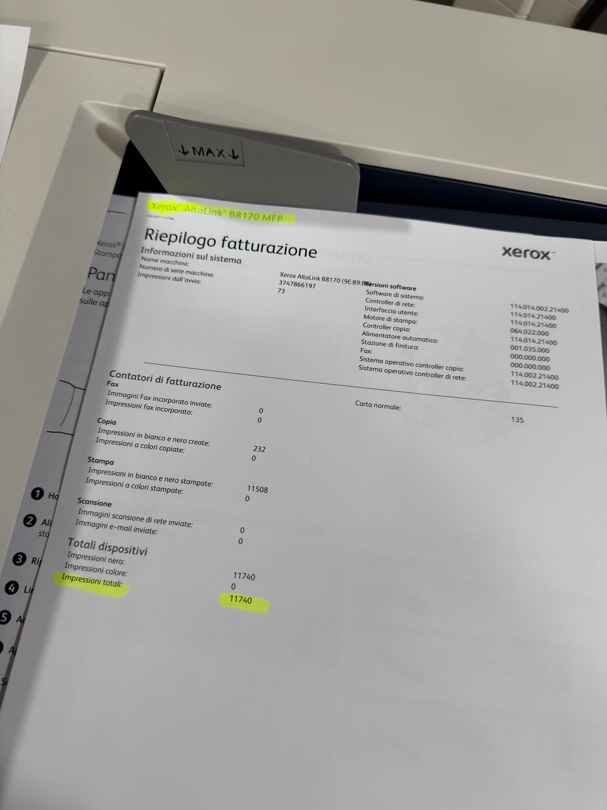 Stampante Multifunzione Bianco e Nero - Xerox® AltaLink™ B8170